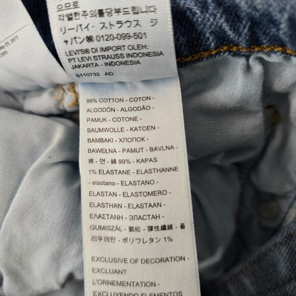 Levi's 501 button fly‎ jeans 28x30 mens medium wash denim 6014 - Picture 10 of 12